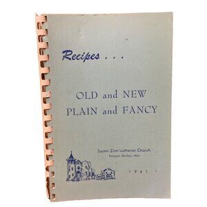 Cookbook Recipes Old and New Plain and Fancy Suomi Zion Lutheran Church Fairport